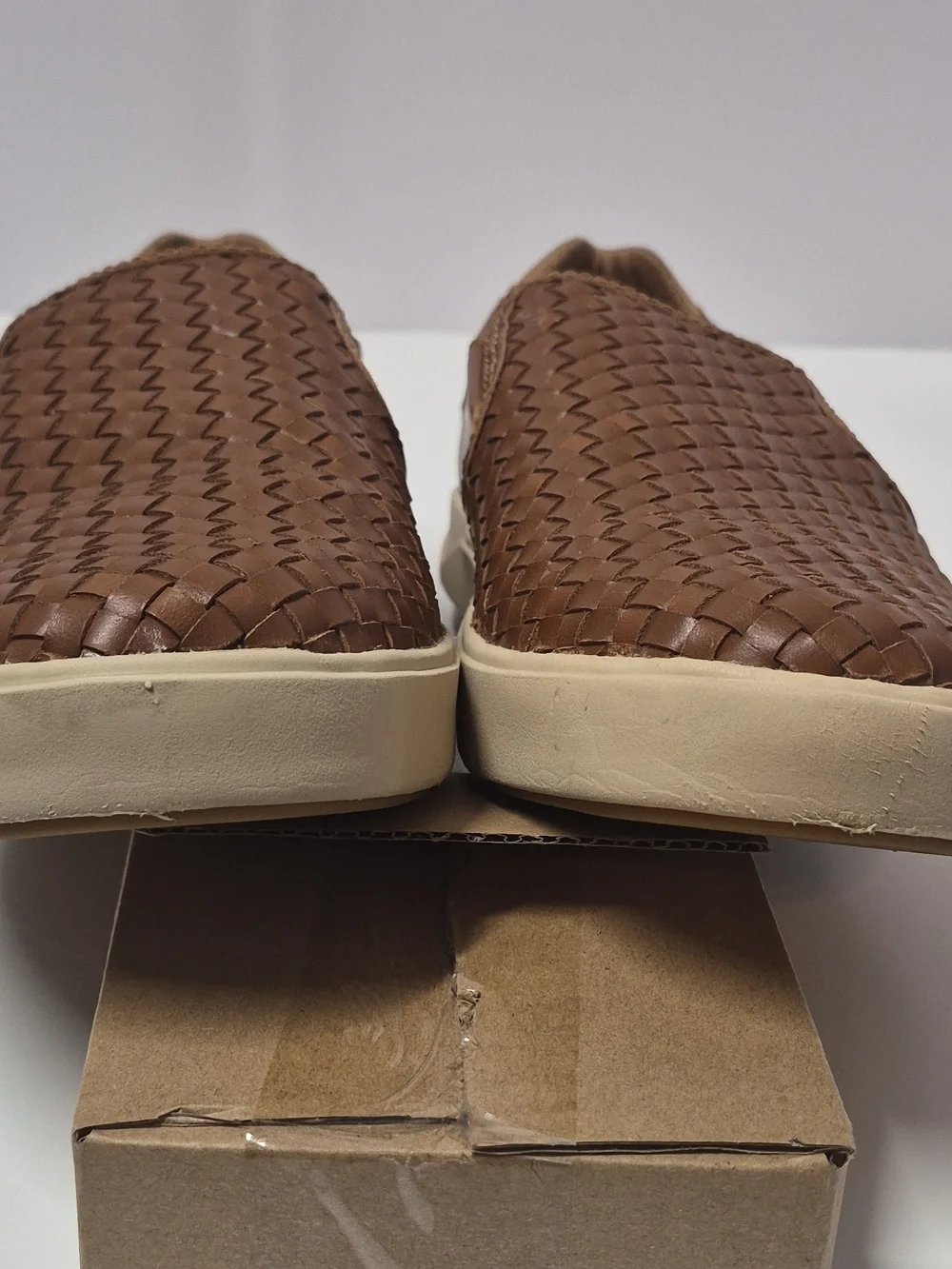 Olukai Men's Lae'ahi Lauhala Slip On Shoes In The Color Fox